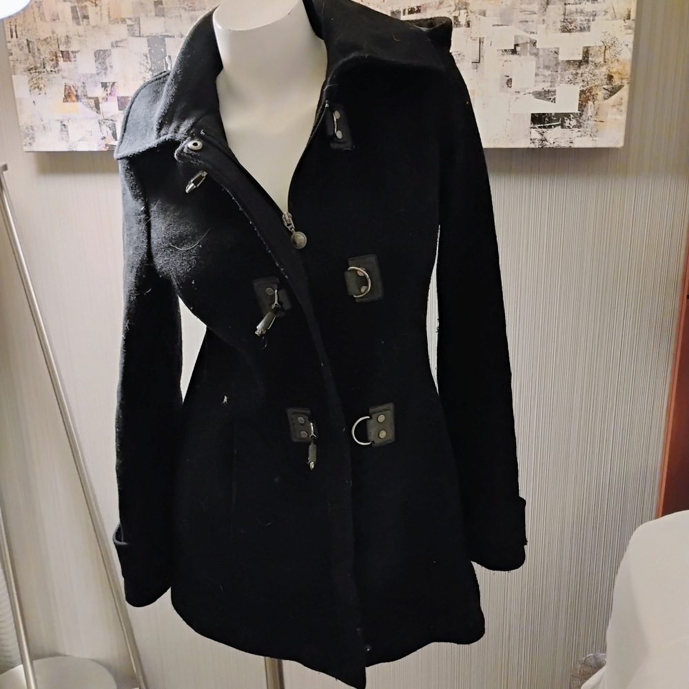 Calvin Klein Black Trench Coat with Classic Design